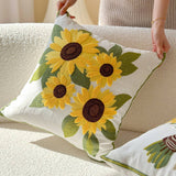 Tulip Embroidered Cute Pillow Cover For Bed Sofa_Cwmm7704