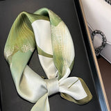 100% SILK FLOWER SCARF ELEGANT LOTUS PRINT SHAWL_CWASC0541