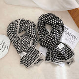 Trendy Houndstooth Scarf Winter Shawl_Cwasc02983