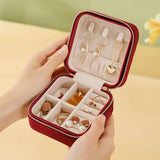 Velvet Double Layer Portable Jewelry Storage Box