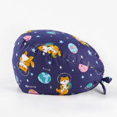 CHERRY BEAR PRINTED NURSE CAP PURE COTTON HAT_CWAH3324