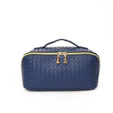 NEW WOVEN PU LEATHER LARGE CAPACITY COSMETIC BAG_CWAB4463