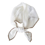 60CM PLEATED SHEER SQUARE SCARF FOR WOMEN_CWASC0849