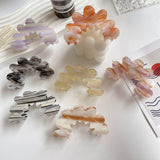 Wavy Flower Acetate Hair Claw, Simple Fresh Clip_Cwaha1328