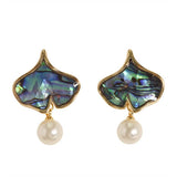 SWEET HEART ABALONE PEARL PENDANT EARRINGS_CWMM4324