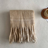 RED PLAID SCARF SOFT FAUX CASHMERE WINTER WRAP_CWASC2343