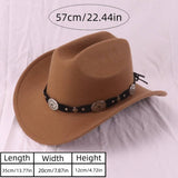 ETHNIC WESTERN COWBOY HAT WITH BELT FOR SHOW_CWAH3651