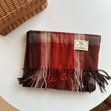 PLAID COLORBLOCK SCARF CLASSIC WINTER WRAP_CWASC2347