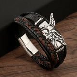 HANDWOVEN BRACELET STAINLESS STEEL MAGNET CLASP_CWAJE1514