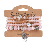 BOHEMIAN PALM EYES CROSS BRACELET_CWAJE2216