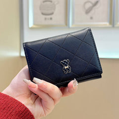 Cute Quilted Bear 3-Fold Wallet Ins_Cwab06257