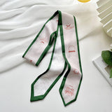 Zodiac Print Skinny Scarf For Hair And Bag Tie_Cwasc0736