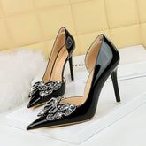 Women Simple Shallow Pointed Toe High Heels