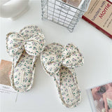 SMALL FLORAL BOW WATERPROOF THICK SOLED SLIPPERS_CWMM2967