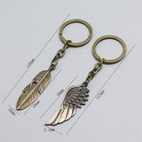 CREATIVE BRONZE WINGS FEATHER KEYCHAIN_CWMM4773