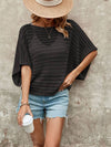Pullover Fashion Short Sleeve Patchwork Knitwear_Cwosws0044