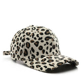 CORDUROY LEOPARD BASEBALL CAP WARM SUN HAT_CWAH2834