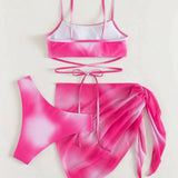 Tie-Dye Bikini Set 3 Piece With Mesh Skirt_Cwmw0143