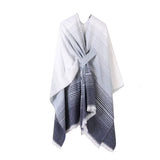 Wear Scarf Knitted Side Strap Shawl Cape_Cwasc2254