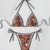 PAISLEY PRINT BIKINI SET TIE SIDE SWIMSUIT_CWMW0918