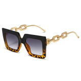 SQUARE FRAME CHAIN FASHION METAL SUNGLASSES WOMEN_CWASG0280