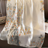 SILKY PRINT SCARF WRAP CHIC BEACH SUN COVER_CWASC0523