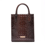 RETRO LARGE CAPACITY CROCODILE SHOULDER BAG_CWAB0925