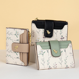 Fresh Floral Colorblock Mini Wallet With Zipper_Cwab06212