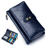 Vintage Waxed Leather Multifunctional Wallet_Cwab3812