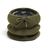 SOLID COLOR WARM VERTICAL STRIPED KNITTED SCARF_CWASC1038