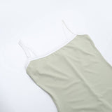 Solid-Color Sleeveless Halter Dress Covers Hips