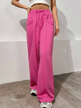 Straight High-Waisted Wide-Leg Pants