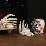 SCARY SKULL HAND RESIN CANDLE HOLDER DECOR_CWMM9862