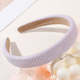 PLAID PATTERN HAIR HOOP_CWAHA0225