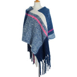 THICK TASSEL COLOR MATCHING PULLOVER CAPE SHAWL_CWASC1206