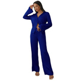 V-Neck Knit Shirt Casual Straight-Leg Pair