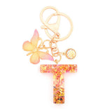 CREATIVE CRYSTAL LETTER KEYCHAIN WITH RESIN SEQUINS_CWAB5021