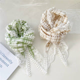 LACE TRIANGLE SCARF STRIPED HEADBAND SCARF_CWASC0841