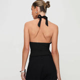 Solid Color Halter Top Street Y2K Slim Spice Vest