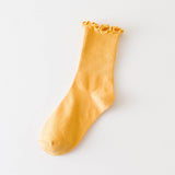 CANDY COLOR PURE COTTON EDGE SOCKS FOR WOMEN_CWMS1129