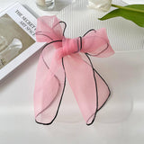ORGANZA SOLID COLOR LONG SMALL SILK SCARF_CWASC0744