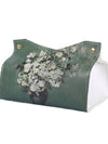 NEW CANGLING GREEN LEATHER TISSUE BOX CAR MOUNT_CWMM2257
