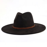 Women Autumn And Winter Warm Belt Panama Hat_Cwah0681