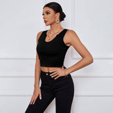 V-Neck, Slim, Short Knitted Sleeveless Vest