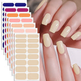 Solid Nail Film Stickers 16Pcs Set_Cwmm11205
