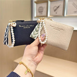 Minimal Crack Texture Pearl Bifold Wallet_Cwab06214