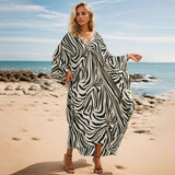 RAYON BEACH COVER UP WITH HANDWOVEN CHEST DETAIL_CWMM6157