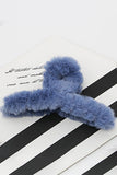 MULTICOLOR FAUX RABBIT FUR HAIR CLAW CLIP TWIST_CWAHA0153