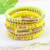 COLORFUL SOFT CERAMIC BEADED BRACELET SET_CWAJE0720