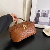 NEW WOVEN PATTERN LARGE CAPACITY COSMETIC BAG_CWAB4385